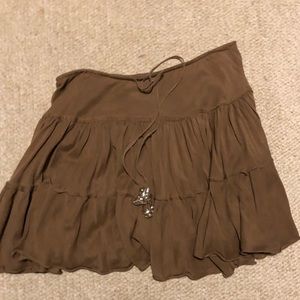 Express brown lightweight full skirt small